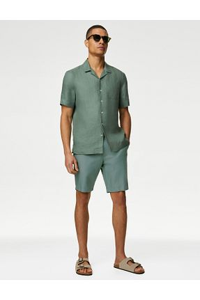 شلوارک و برمودا سبز مردانه رگولار Marks & Spencer - کد 835545138