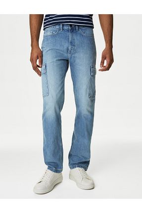 شلوار جین متالیک مردانه پاچه ساده Marks & Spencer - کد 841312422