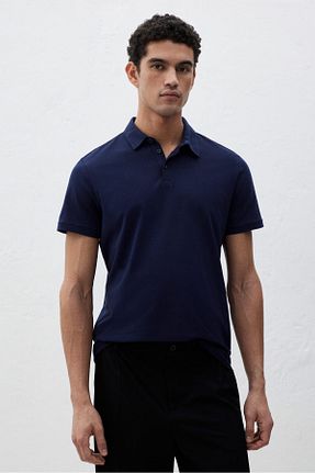 پولوشرت آبی مردانه جرسی H&M - کد 854148884
