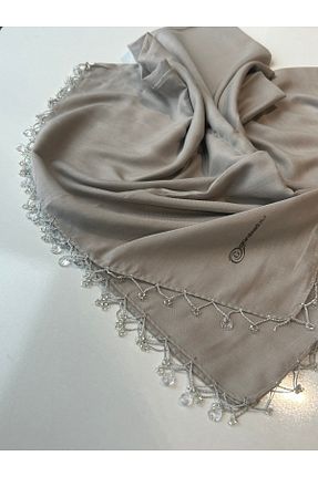 روسری طوسی %100 پنبه GÜNBATILI - کد 887654545