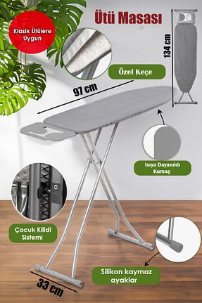 میز و اکسسوری اتو طوسی Perilla - کد 876362567