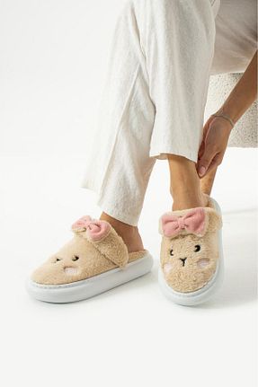 دمپائی بژ زنانه پارچه ای Moda Devrin - کد 872099488