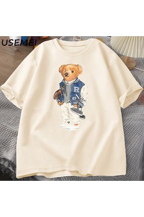 تیشرت خاکی مردانه اورسایز Drippy - کد 887689233
