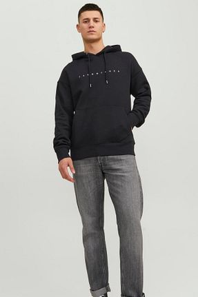 سوئیشرت مشکی مردانه ساده Jack & Jones - کد 887698302