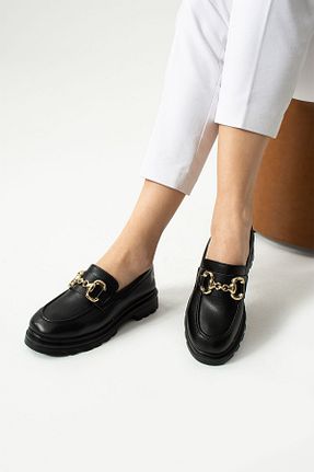 کفش لوفر مشکی زنانه چرم مصنوعی Moda Amour - کد 877377403