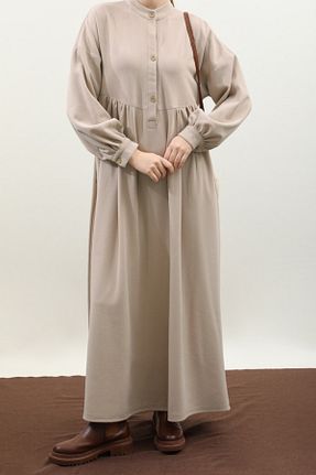 لباس حجاب بژ زنانه اورسایز ZÜLAYS - کد 863387456
