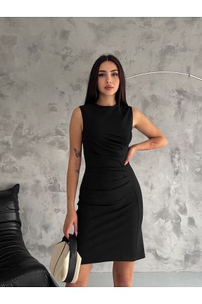 لباس مجلسی و فارغ التحصیلی مشکی زنانه کرپ My crasia - کد 887729734