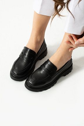 کفش لوفر مشکی زنانه چرم مصنوعی Moda Amour - کد 877377362
