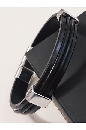 دستبند جواهر مشکی مردانه چرم hakıkı derı - کد 887752496