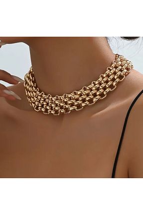 گردنبند استیل ( فولاد ) طلائی زنانه استیل (فولاد) Fioroni - کد 887731009