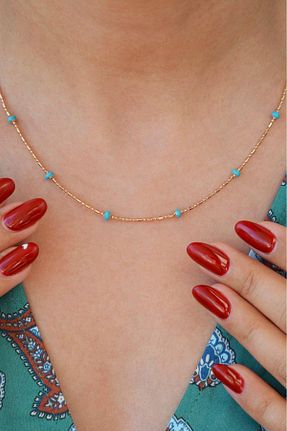 گردنبند جواهر رنگی زنانه رودیوم Sacce Scarves&Accessories - کد 870246974