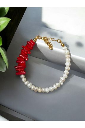 دستبند مروارید سفید مروارید آب شیرین AURA GARDEN - کد 881460681
