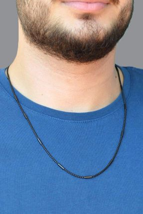 گردنبند جواهر مشکی مردانه استیل ضد زنگ Sacce Scarves&Accessories - کد 851084421