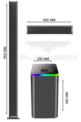 سیستم سینمای خانگی مشکی Blackbird Game Center - کد 876789817