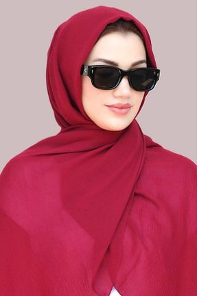 شال زرشکی زنانه اکریلیک Sacce Scarves&Accessories - کد 828495321