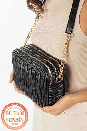 کیف دوشی مشکی زنانه Bu Tam Sensin - کد 847635995