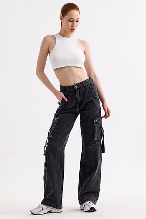 شلوار جین طوسی زنانه جاگر VOSSAX - کد 887812391