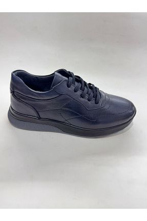 کفش اسنیکر سرمه ای مردانه چرم اصل Greyybull Shoes - کد 887876892
