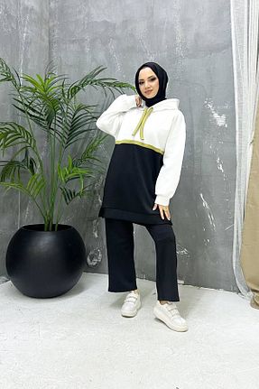 ست بالاتنه و پائین تنه حجاب نباتی زنانه Relaxed gülce butik - کد 887879394