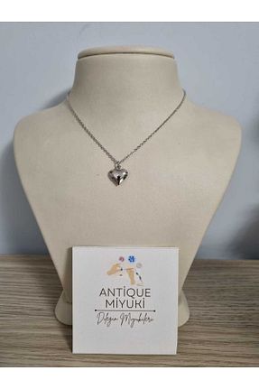 گردنبند جواهر طوسی زنانه رودیوم AntiqueMiyuki - کد 888307903