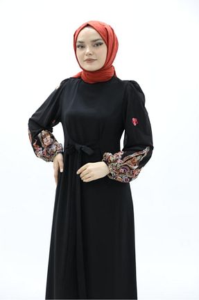 لباس مشکی زنانه کرپ Bağaç Moda - کد 888307821