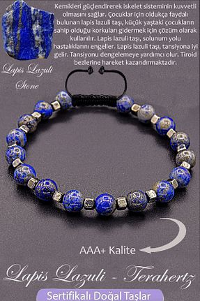 دستبند جواهر آبی زنانه سنگ طبیعی Erilsa - کد 887088218
