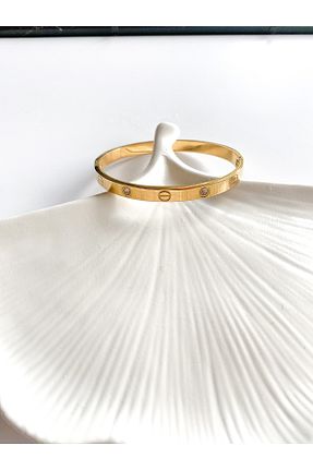 دستبند استیل (فولاد) طلائی زنانه استیل (فولاد) Venüs Accessory - کد 732127863