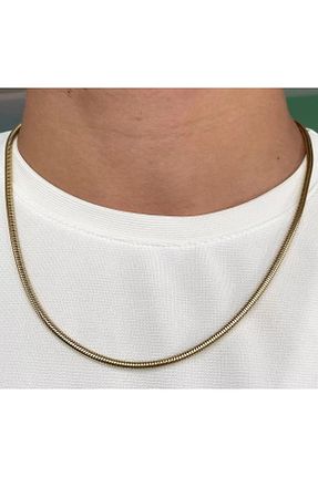 گردنبند استیل ( فولاد ) زرد زنانه استیل (فولاد) mehbek - کد 887902349