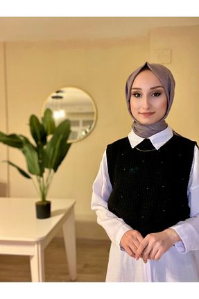 شال قهوه ای زنانه RABİASCARF - کد 887924941