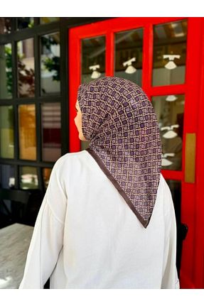 روسری بنفش پنبه ای locella - کد 887937332