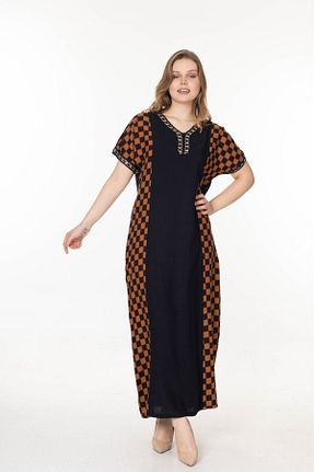 لباس سایز بزرگ مشکی زنانه بافتنی mervemoda - کد 888336275