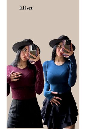 بلوز بنفش زنانه ساده blck & premium - کد 887973646