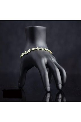 دستبند استیل (فولاد) طلائی سنک زیرکون Butik - کد 887974981