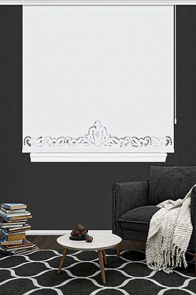 پرده کشوئی سفید کلاسیک Stor Noveva Home - کد 846073630