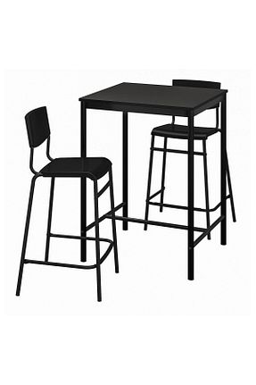 ست میز ناهارخوری مشکی IKEA - کد 855617951