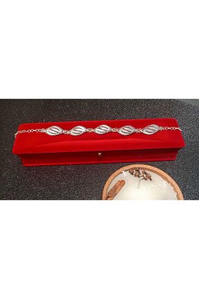 دستبند نقره طوسی زنانه 925 عیار nostalji silver - کد 888002191