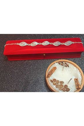 دستبند نقره طوسی زنانه 925 عیار nostalji silver - کد 888002191