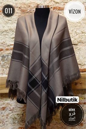 شال قهوه ای زنانه اکریلیک Nilbutik - کد 888010857