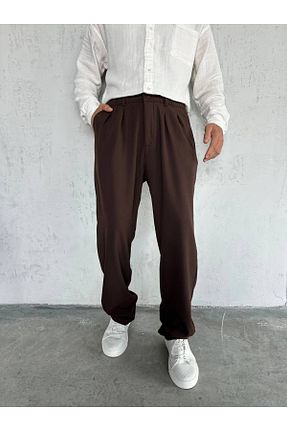 شلوار قهوه ای مردانه پنبه ای Denim Shorty - کد 888004524