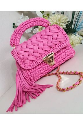 کیف دستی صورتی ابعاد کوچک Handmade - کد 888032325