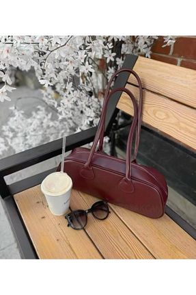 کیف دوشی زرشکی زنانه چرم مصنوعی Butik - کد 888066890