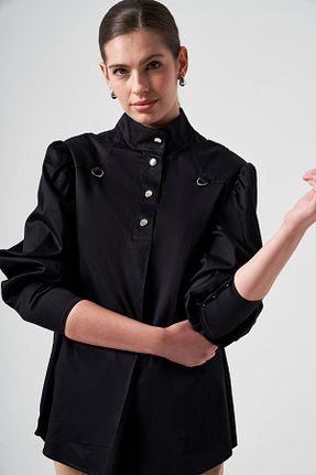 تونیک حجاب مشکی زنانه پنبه ای Nuss - کد 888504564