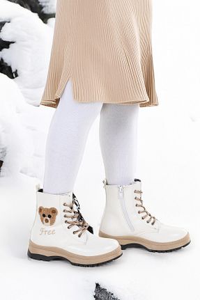 بوت / نیم بوت سفید بچه گانه چرم مصنوعی Kiko Kids - کد 888494841