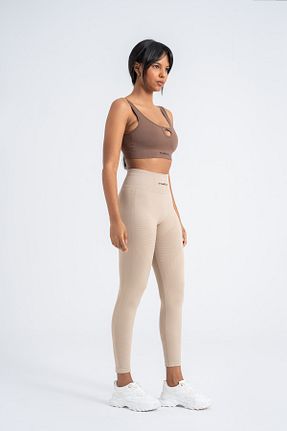 ساق شلواری اسپرت بژ زنانه بلند gymxprofit - کد 888504375