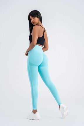 ساق شلواری اسپرت فیروزه ای زنانه بلند gymxprofit - کد 888505337