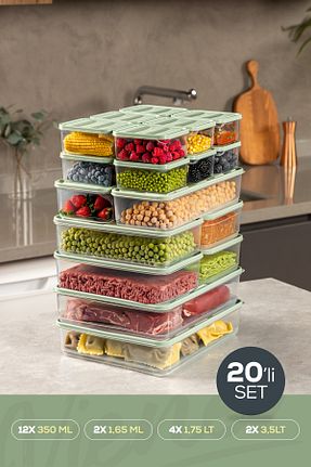 ظرف نگهداری سبز پلاستیک Vienev - کد 830209092