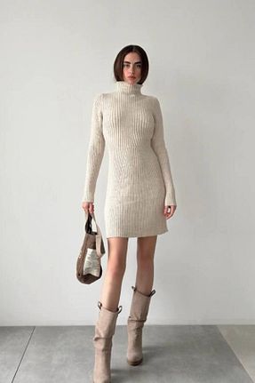 لباس بژ زنانه تریکو Coral - کد 888115352