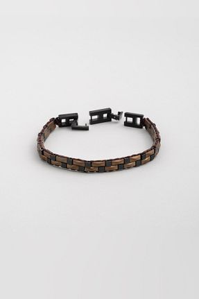 دستبند استیل (فولاد) قهوه ای مردانه استیل (فولاد) So Chic - کد 888122453