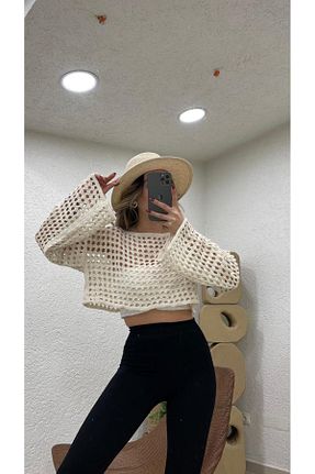 پلیور نباتی زنانه ساده MODA - کد 888120192