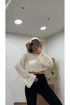 پلیور نباتی زنانه ساده MODA - کد 888120192